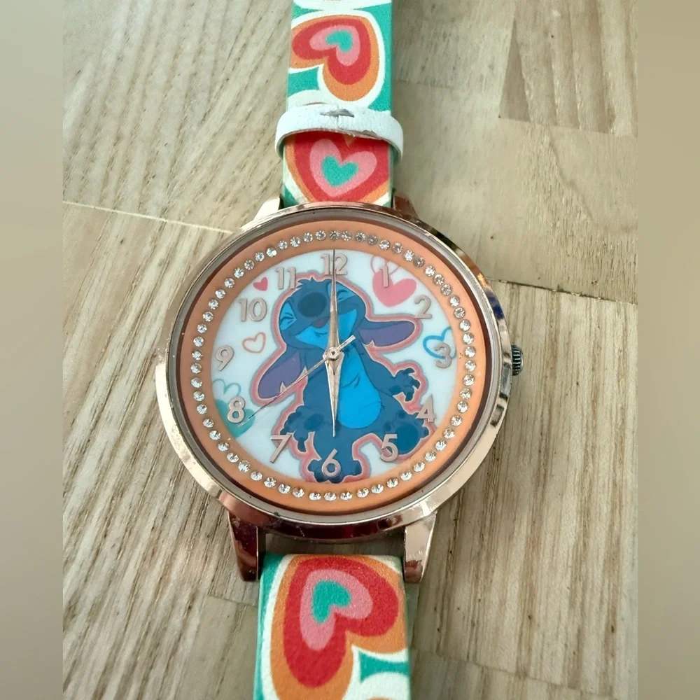 Disney Lilo and stitch rose gold tone fashion watch NEW BATTERY